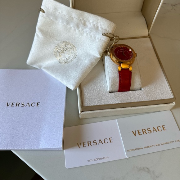 Versace Leda Analog Watch in Red - new with authenticity card. - Picture 6 of 6